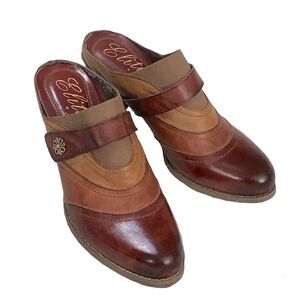Corkys Elite Galaxy Burnished Multi Color Leather Heeled Mules size 8